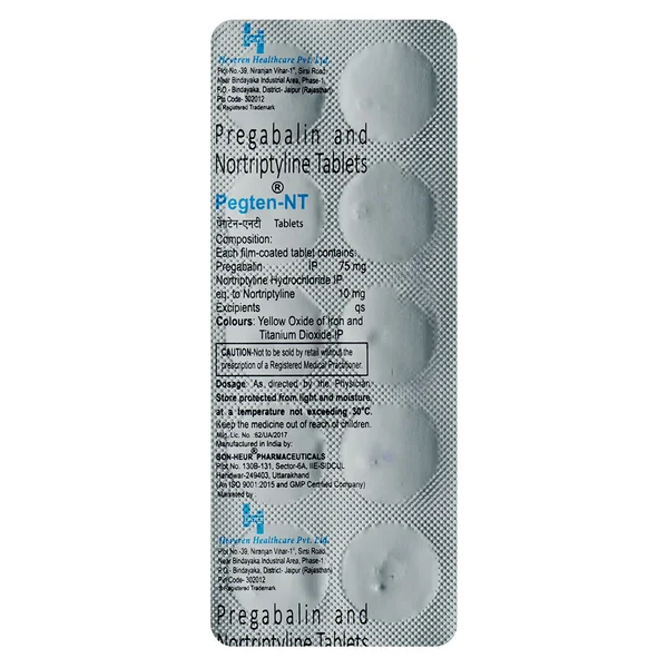 Pegten-NT Tablet 10's, Pack of 10