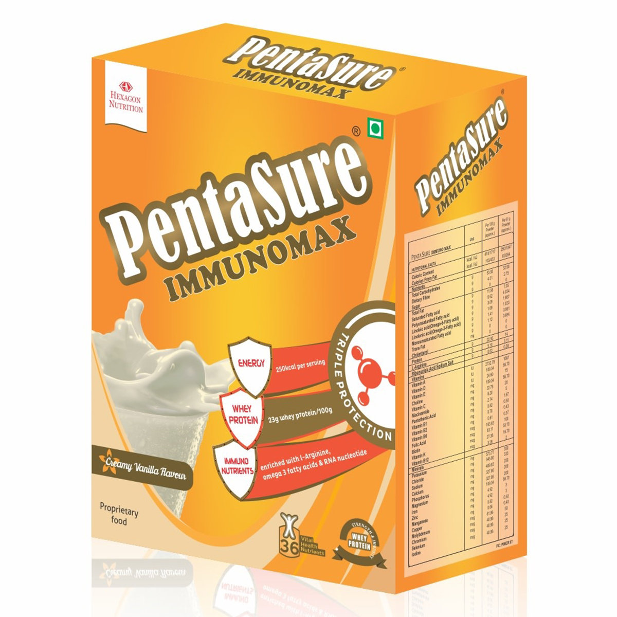 Pentasure Immuno Max Creamy Vanilla Flavour Sachets, 244 gm (4 Sachets x 61 gm), Pack of 4 Pentasure Immuno Max Creamy Vanilla Flavour Sachets, 244 gm (4 Sachets x 61 gm), Pack of 4
