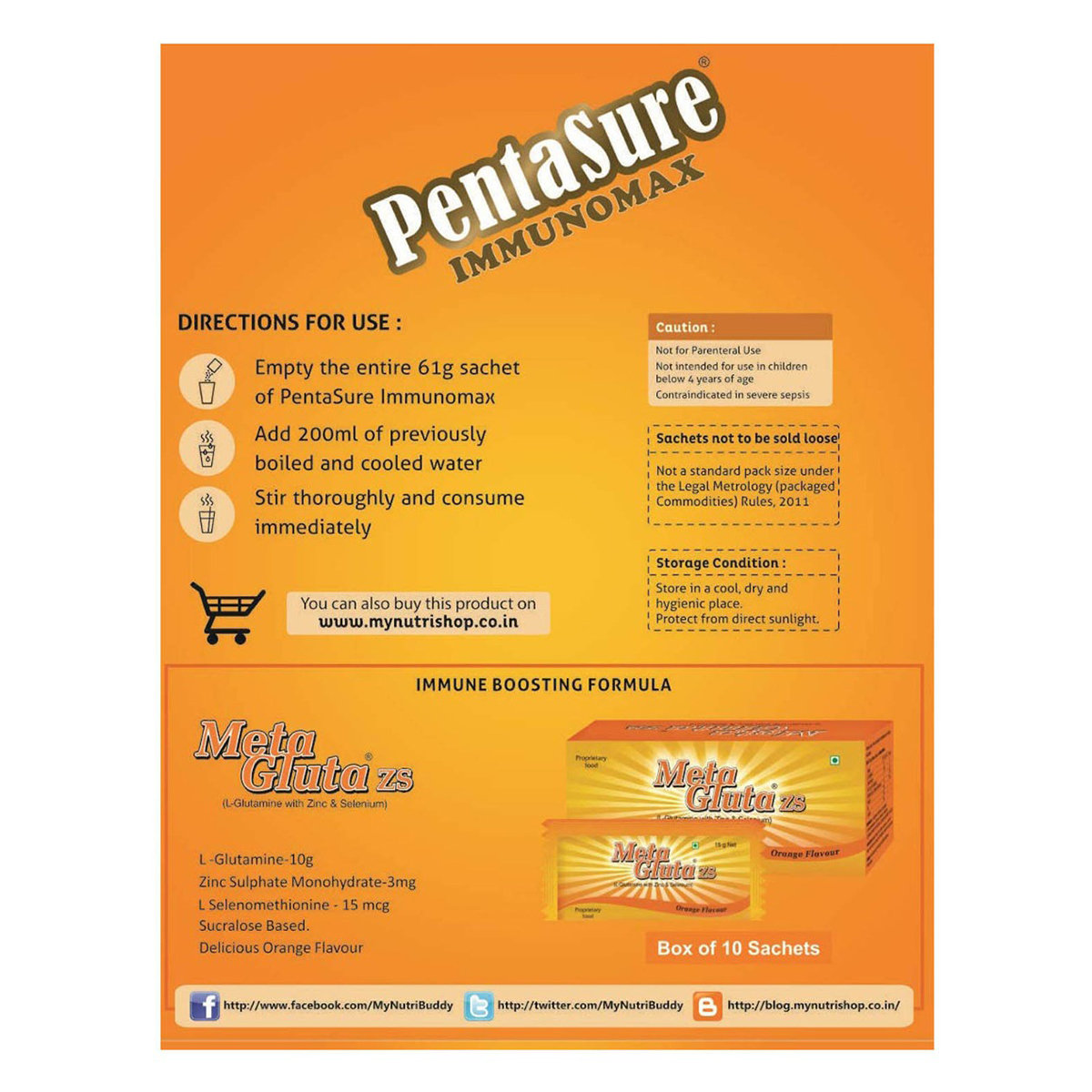 Pentasure Immuno Max Creamy Vanilla Flavour Sachets, 244 gm (4 Sachets x 61 gm), Pack of 4 Pentasure Immuno Max Creamy Vanilla Flavour Sachets, 244 gm (4 Sachets x 61 gm), Pack of 4