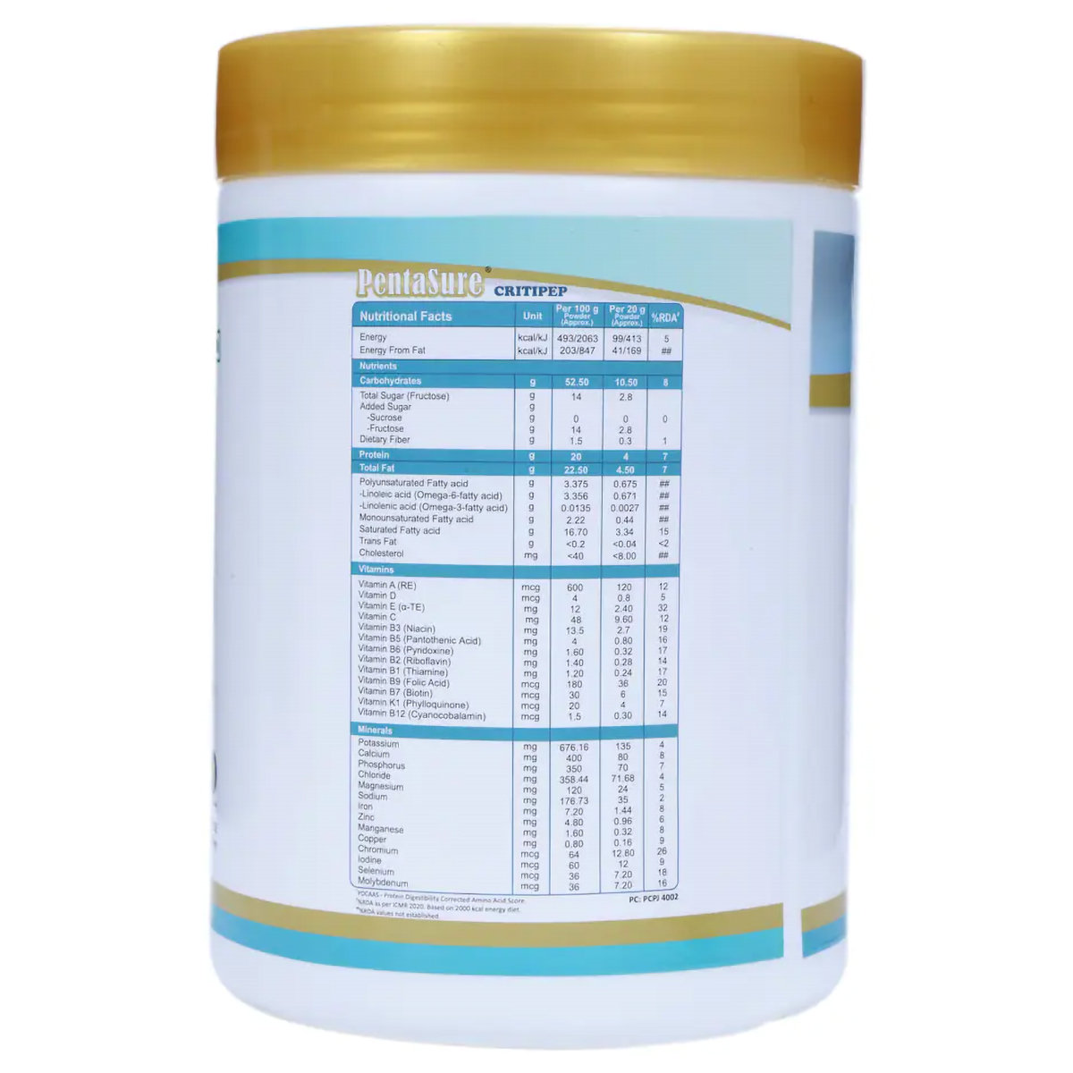 Pentasure Critipep Creamy Vanilla Flavour Powder, 200 gm Tin, Pack of 1 Pentasure Critipep Creamy Vanilla Flavour Powder, 200 gm Tin, Pack of 1