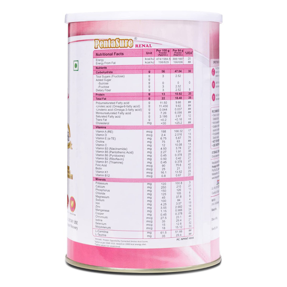 Pentasure Renal Creamy Vanilla Flavour Powder, 400 gm, Pack of 1 Pentasure Renal Creamy Vanilla Flavour Powder, 400 gm, Pack of 1