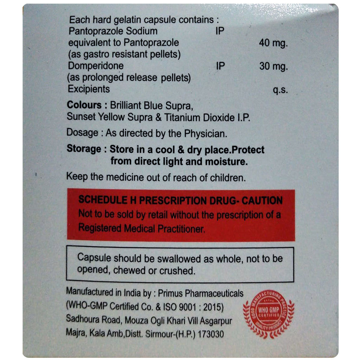 Penpraz-D Capsule 10's, Pack of 10 Penpraz-D Capsule 10's, Pack of 10