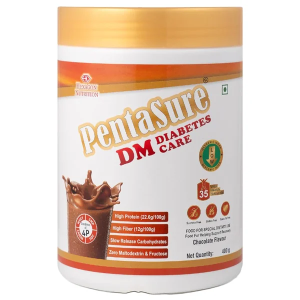 Pentasure DM Diabetes Care Chocolate Flavour Powder, 400 gm