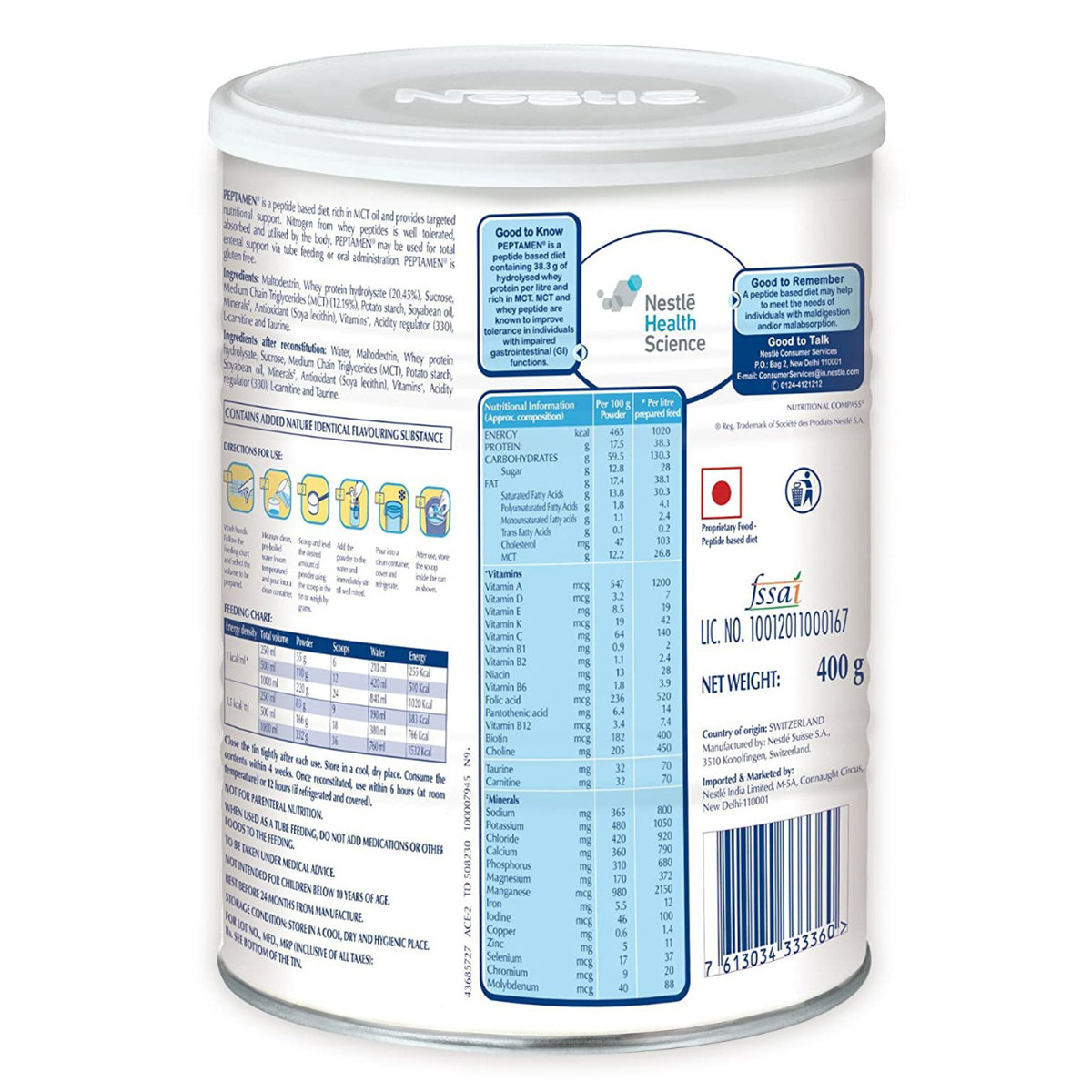 Nestle Peptamen Junior Peptide Based Diet Vanilla Flavour Powder, 400 gm, Pack of 1 Nestle Peptamen Junior Peptide Based Diet Vanilla Flavour Powder, 400 gm, Pack of 1