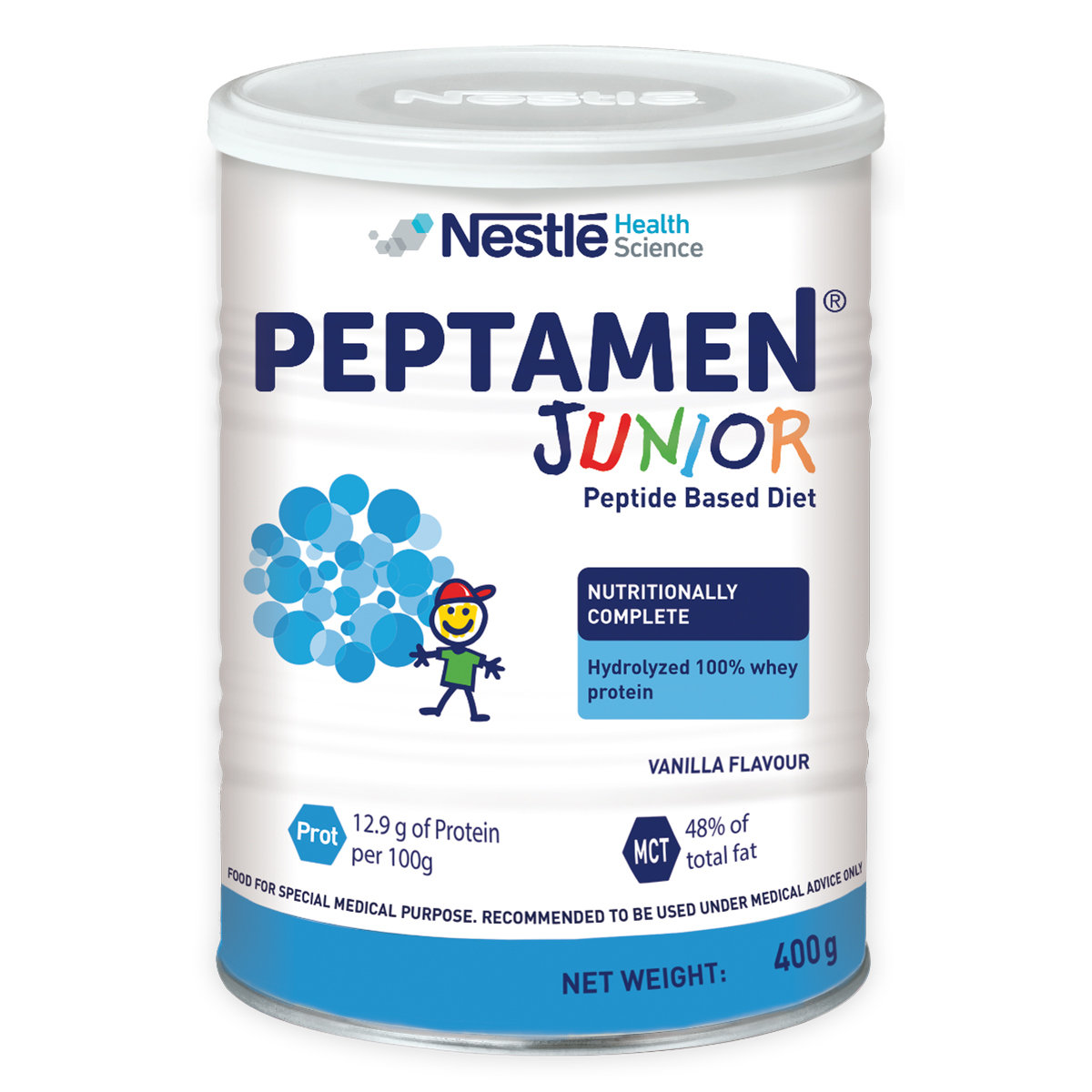 Nestle Peptamen Junior Peptide Based Diet Vanilla Flavour Powder, 400 gm, Pack of 1 Nestle Peptamen Junior Peptide Based Diet Vanilla Flavour Powder, 400 gm, Pack of 1