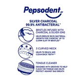 Pepsodent Silver Charcoal Anti Bacterial Soft Toothbrush, 3 Count (Buy 2, Get 1 Free), Pack of 1
