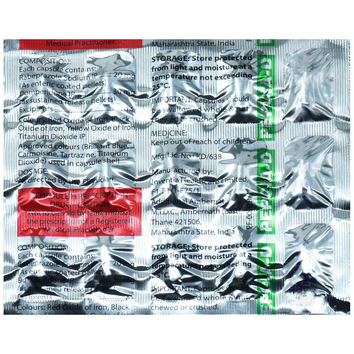 Pepcia-D Capsule 15's, Pack of 15 Pepcia-D Capsule 15's, Pack of 15