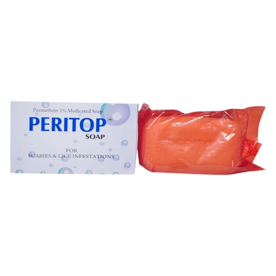 Peritop Soap 75 gm | Permithrin | Medicated Soap | For Scabies &amp; Lice Infestation, Pack of 1