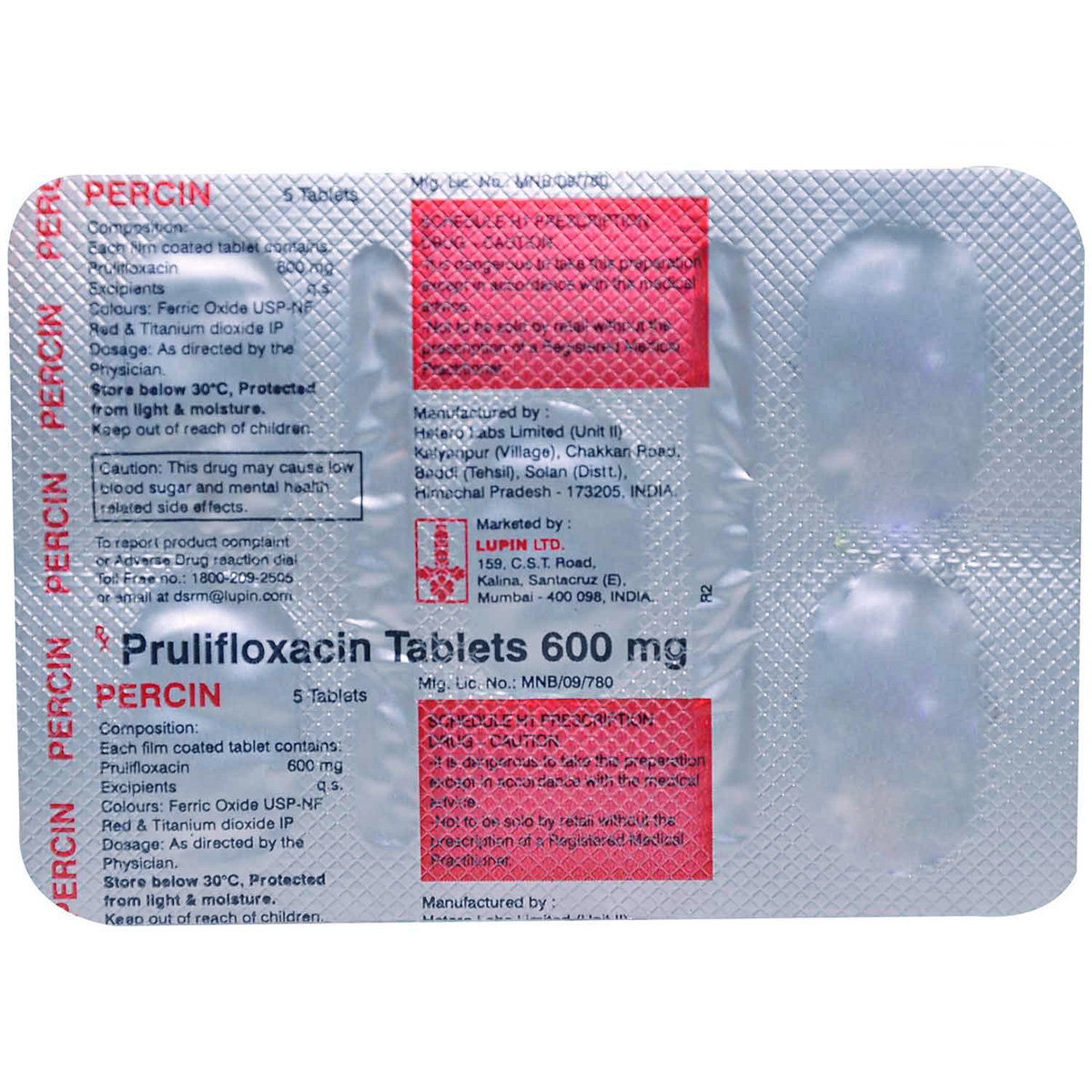 Percin Tablet 5's, Pack of 5 TABLETS Percin Tablet 5's, Pack of 5 TABLETS