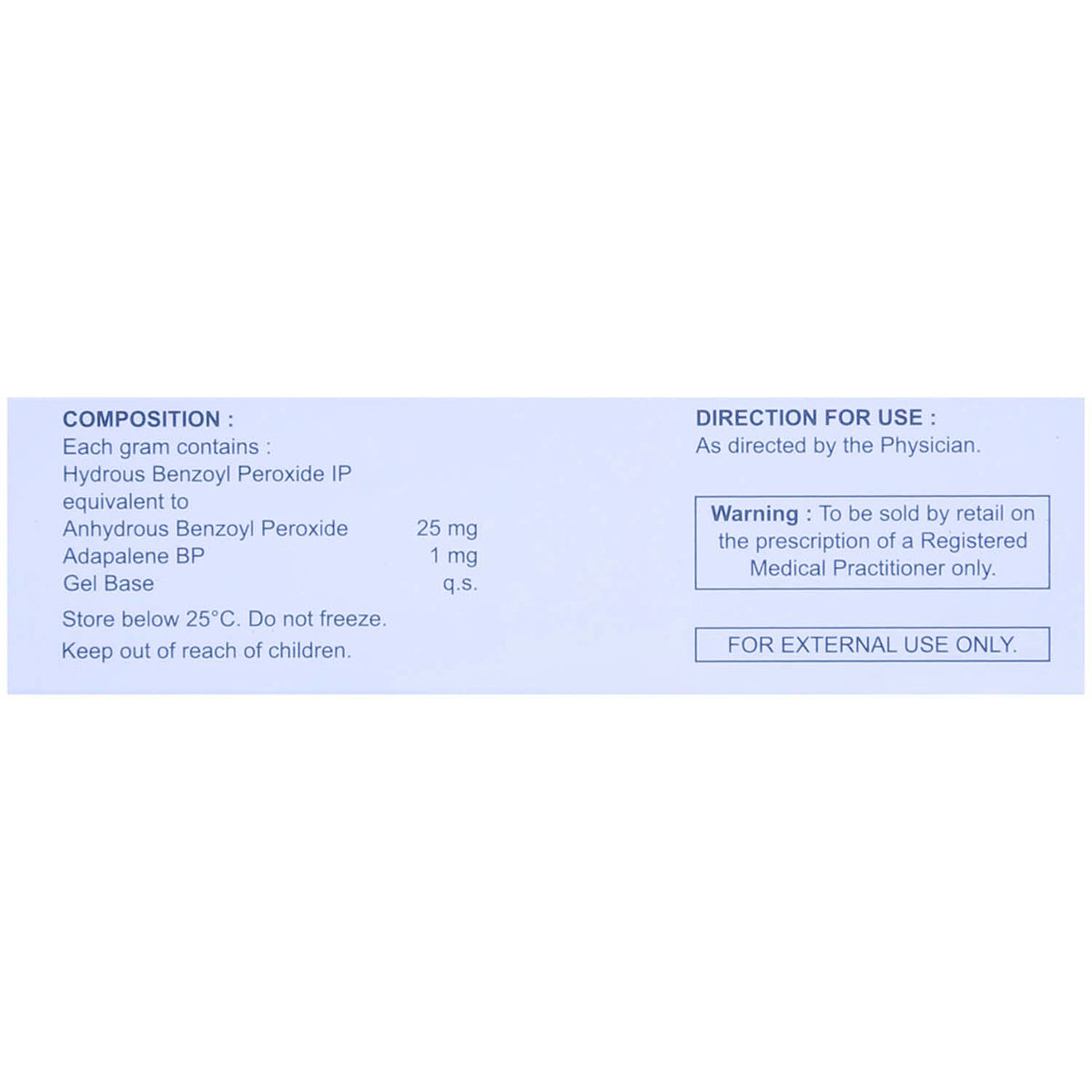 Peroduo Gel 15 gm Price, Uses, Side Effects, Composition - Apollo Pharmacy