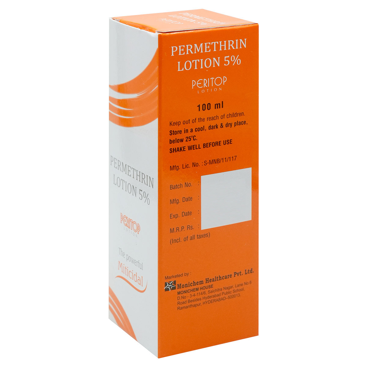 Peritop 5% Lotion 100 ml, Pack of 1 Lotion Peritop 5% Lotion 100 ml, Pack of 1 Lotion