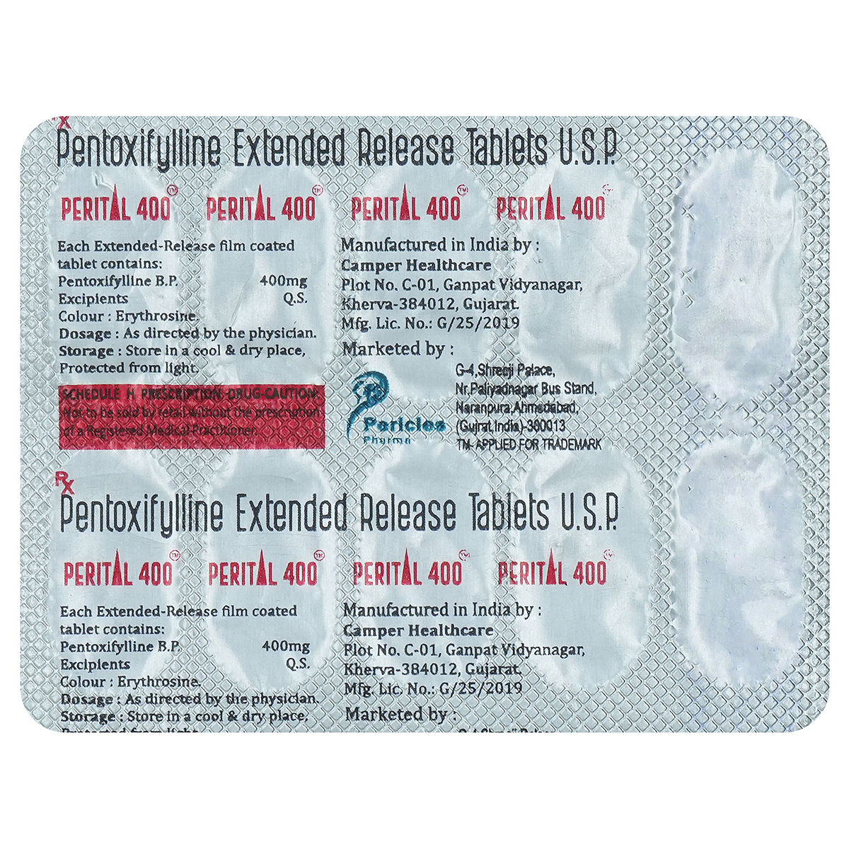 Buy Perital 400 mg Tablet 10's Online