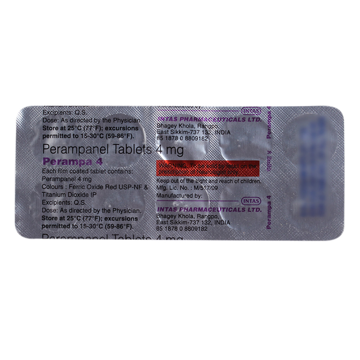 Perampa 4 Tablet 10's, Pack of 10 TABLETS Perampa 4 Tablet 10's, Pack of 10 TABLETS