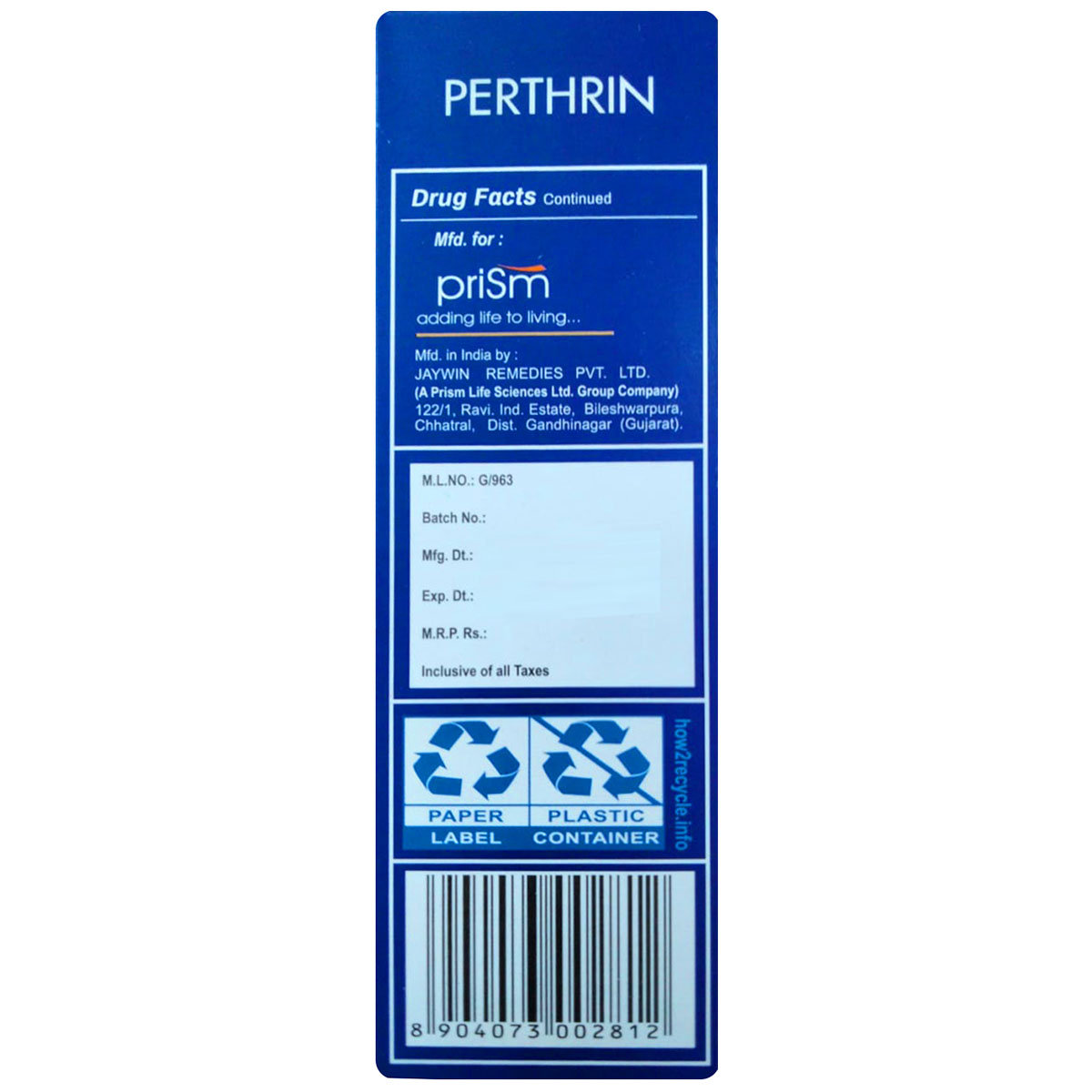 Perthrin Lotion 100 ml, Pack of 1 LOTION Perthrin Lotion 100 ml, Pack of 1 LOTION