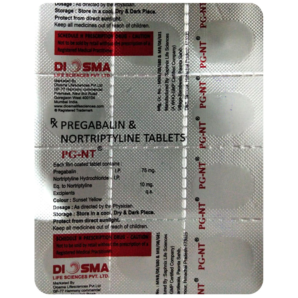 PG-NT Tablet 10's, Pack of 10 PG-NT Tablet 10's, Pack of 10