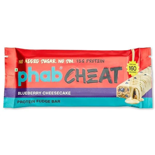 Phab Cheat Blueberry Cheesecake Protein Fudge Bar, 50 gm