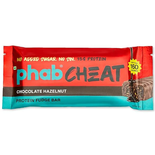 Phab Cheat Chocolate Hazelnut Protein Fudge Bar, 50 gm