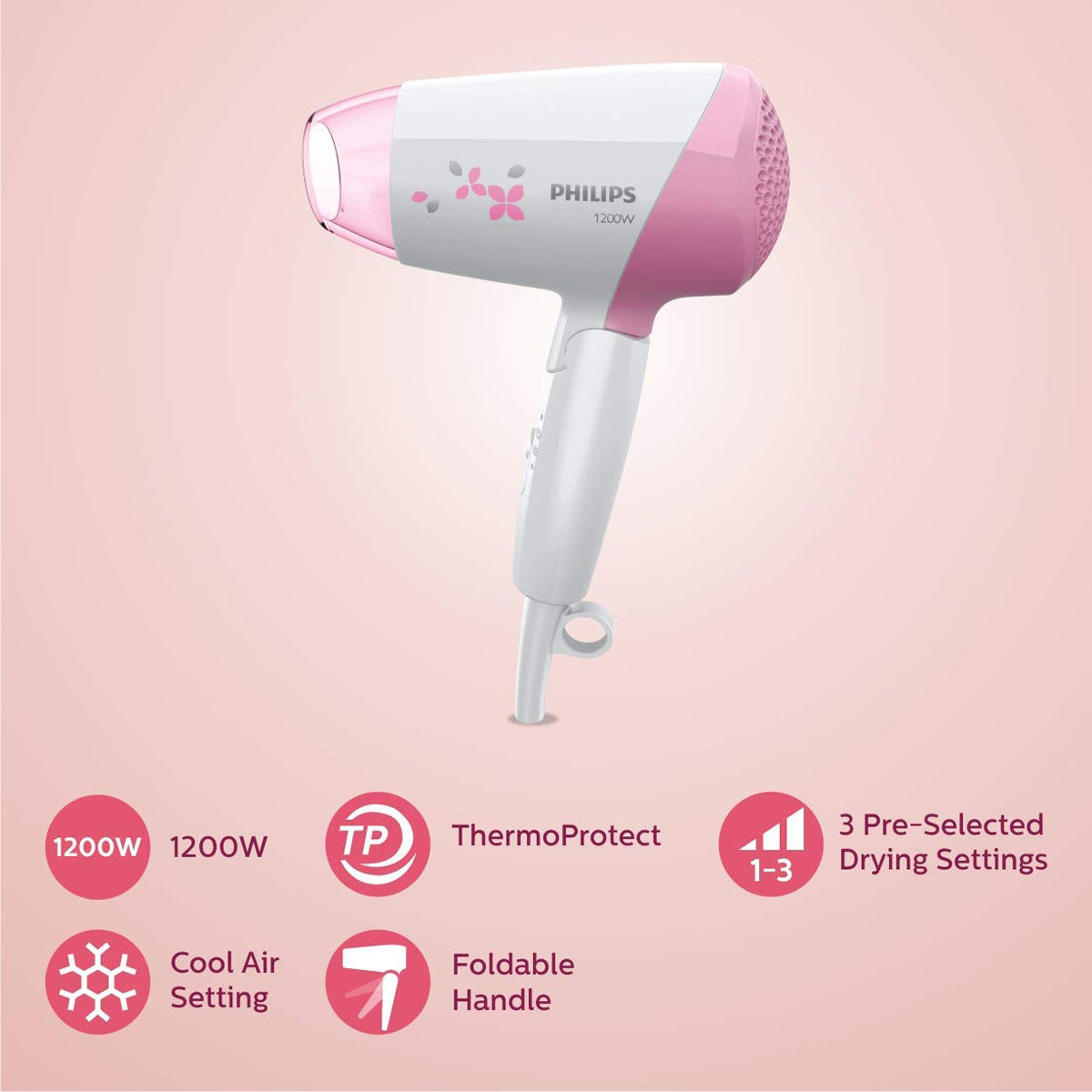 Philips Hair Dryer Hp8120, 1 Count, Pack of 1 