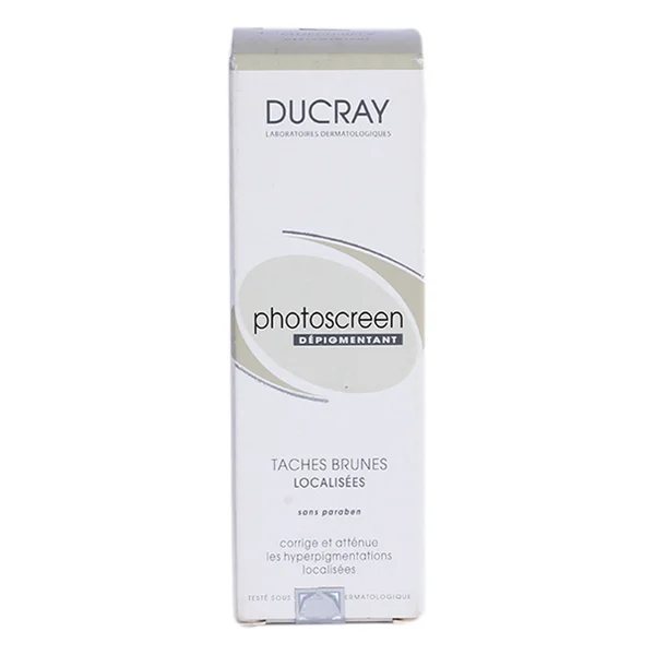 Ducray Photoscreen Depigmenting Cream 30 ml | Azelaic Acid &amp; Glycolic Acid | Reduces Sun Induced Hyperpigmenation &amp; Brown Spots, Pack of 1