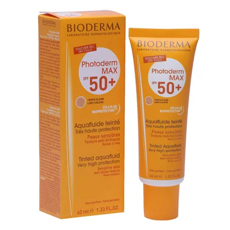 Bioderma Photoderm Max Tinted Aquafluid Sunscreen With SPF 50+, 40 ml | Uv Protection | Water Resistant | For Sensitive Skin