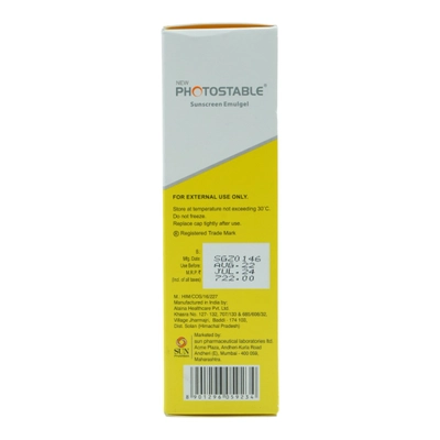 Photostable New Spf 55+ Pa++++ Sunscreen Emulgel 50 gm, Pack of 1