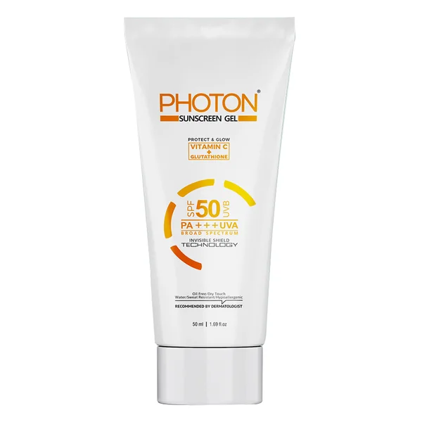 Photon SPF 50 UVB PA+++UVA Sunscreen Gel 50 ml, Pack of 1
