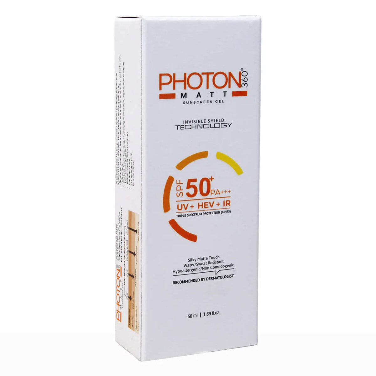Photon 360 Matte Spf 50+ Pa+++ Sunscreen Gel 50 ml, Pack of 1 Photon 360 Matte Spf 50+ Pa+++ Sunscreen Gel 50 ml, Pack of 1