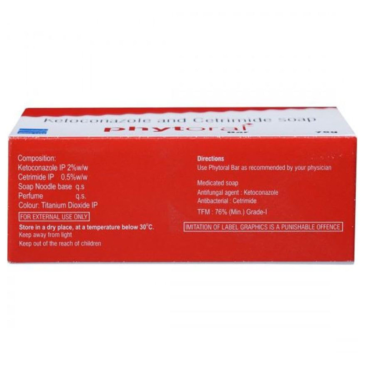 Phytoral Bar 75 gm | Ketoconazole And Triclosan Medicated Soap, Pack of 1 Phytoral Bar 75 gm | Ketoconazole And Triclosan Medicated Soap, Pack of 1