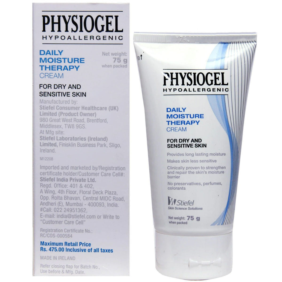 Physiogel Hypoallergenic Daily Moisture Therapy Cream 75 gm, Pack of 1 