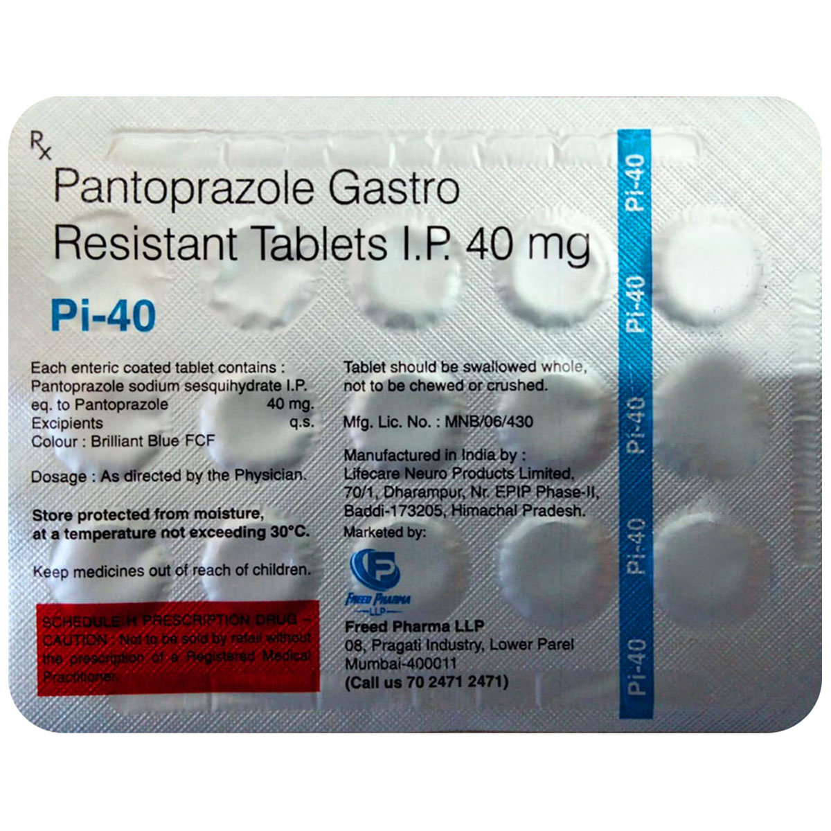Pi-40 Tablet 15's, Pack of 15 TABLETS Pi-40 Tablet 15's, Pack of 15 TABLETS
