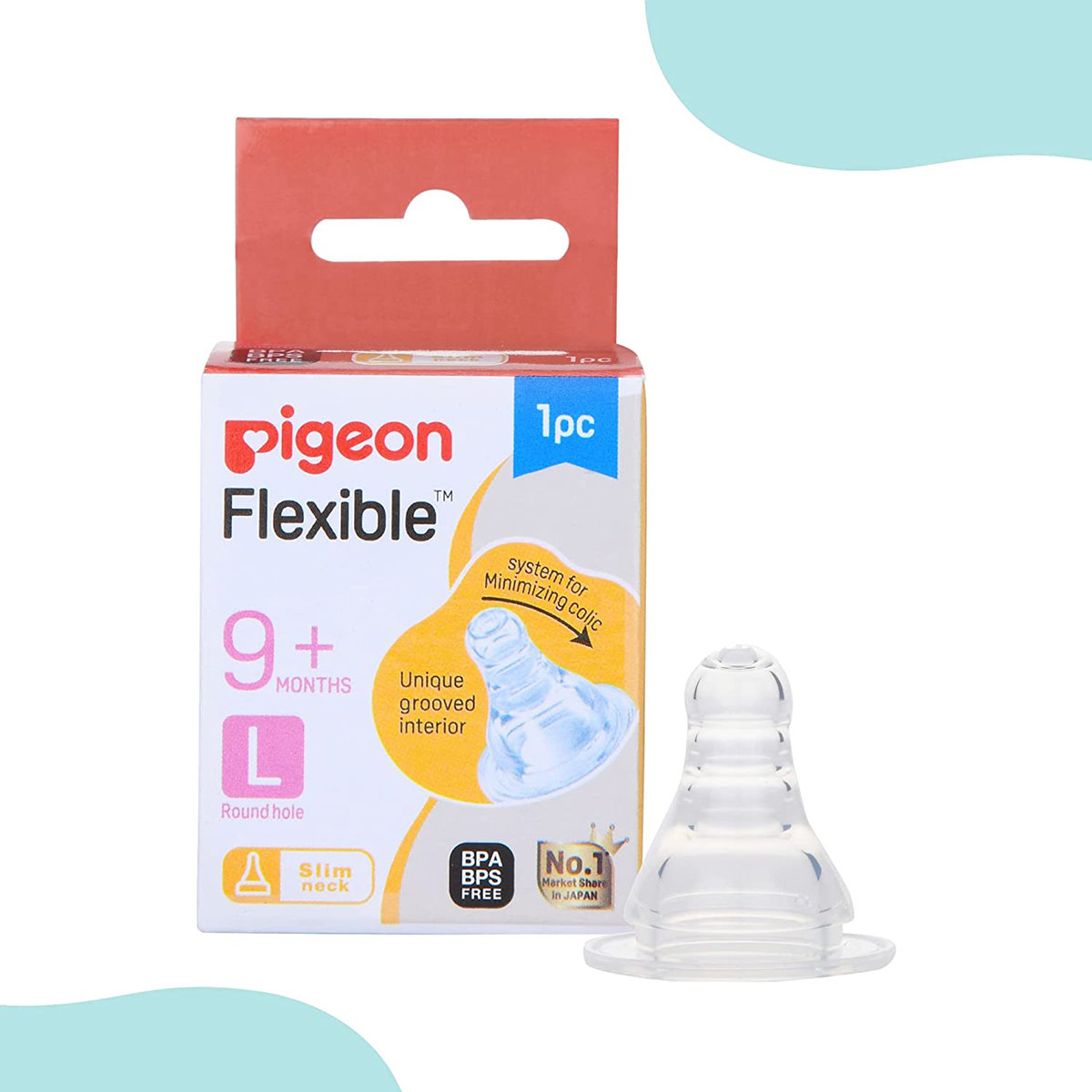 Pigeon Flexible 9M+ Large, 1 Count, Pack of 1 Pigeon Flexible 9M+ Large, 1 Count, Pack of 1