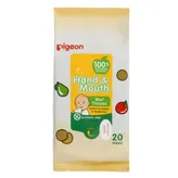 Pigeon Baby Hand &amp; Mouth Wipes, 40 Count (2x20), Pack of 1