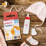 Pigeon Flexible Slim Neck Round Hole 0+ Months Nipple, 1 Count, Pack of 1