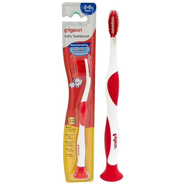 Pigeon Kids Red Toothbrush for 2-6 Years, 1 Count