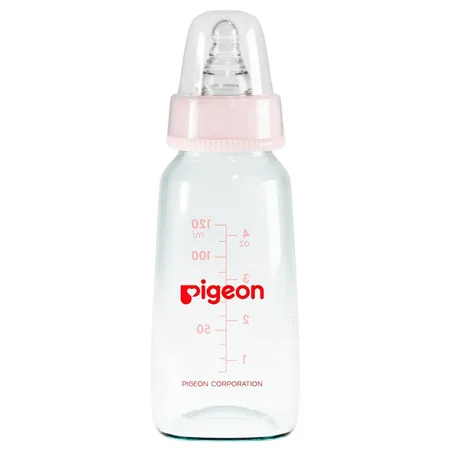 Pigeon Flexible Glass Bottle & 2 Nipple for 0+ Months, 120 ml (80610)