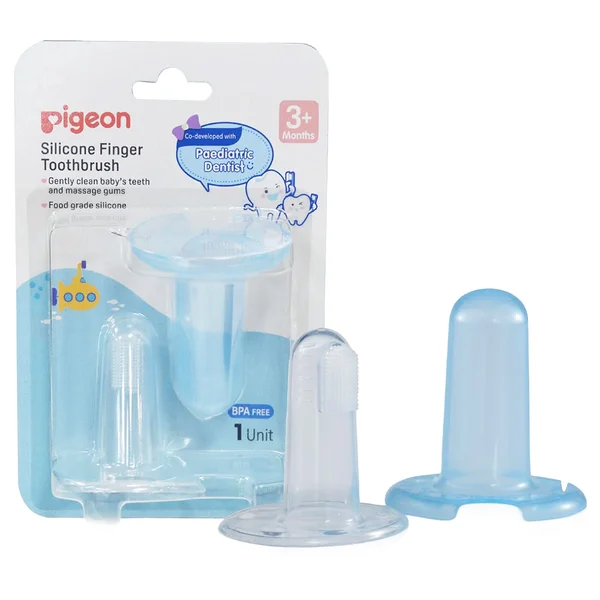 Pigeon Baby Silicone Finger Toothbrush for 3+ Months, 1 Count