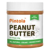 Pintola All Natural Creamy Peanut Butter, 350 gm, Pack of 1