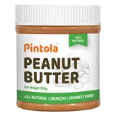 Pintola All Natural Crunchy Peanut Butter, 350 gm, Pack of 1