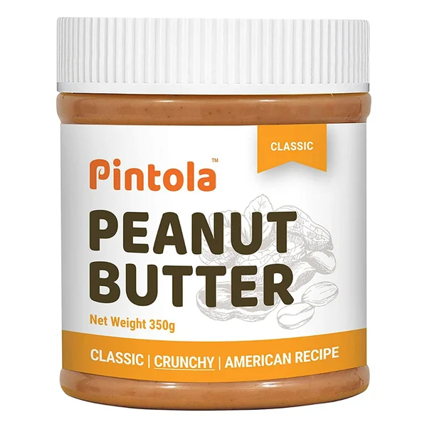 Pintola Classic Crunchy Peanut Butter, 350 gm, Pack of 1