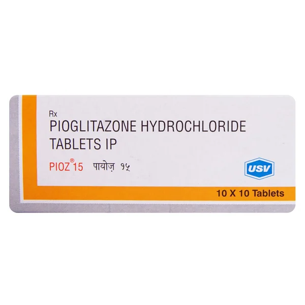 Pioz 15 Tablet 10's, Pack of 10 TABLETS