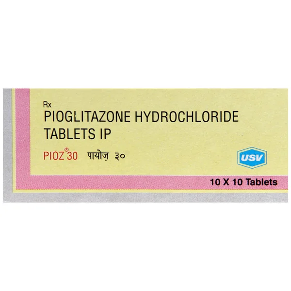 Pioz 30 Tablet 10's, Pack of 10 TABLETS