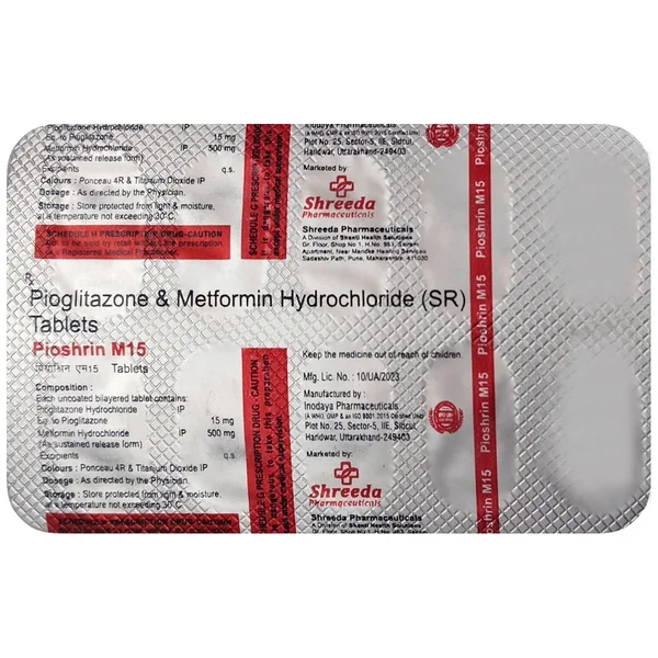 Pioshrin M 15 Tablet 10's