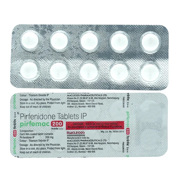 Pirfemac 200mg Tablet 10's, Pack of 10 TABLETS