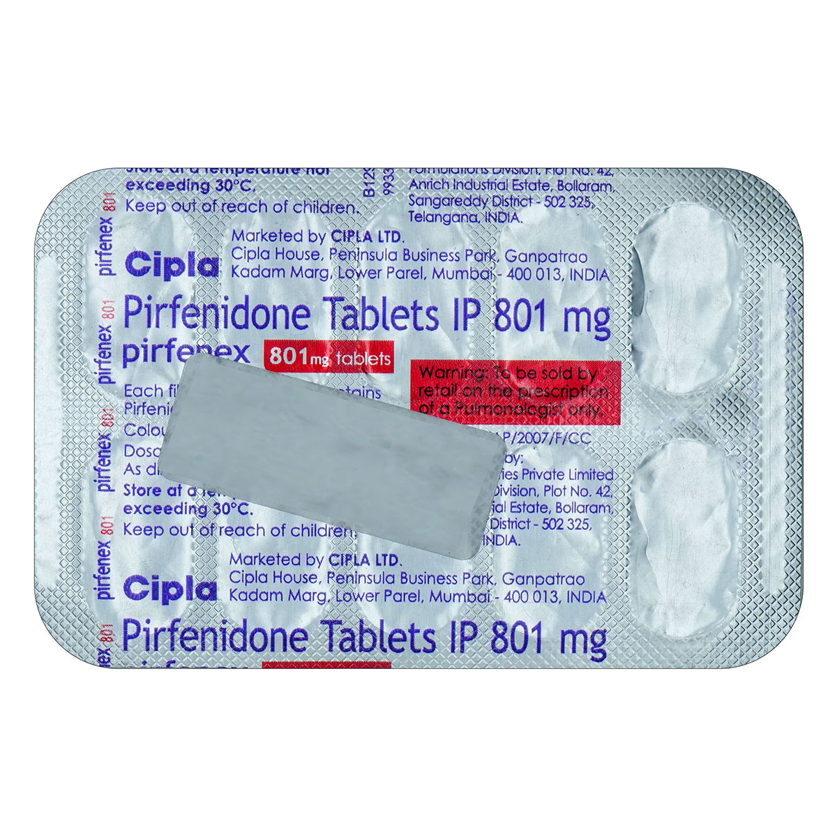 Pirfenex 801 Tablet 10's, Pack of 10 TABLETS Pirfenex 801 Tablet 10's, Pack of 10 TABLETS
