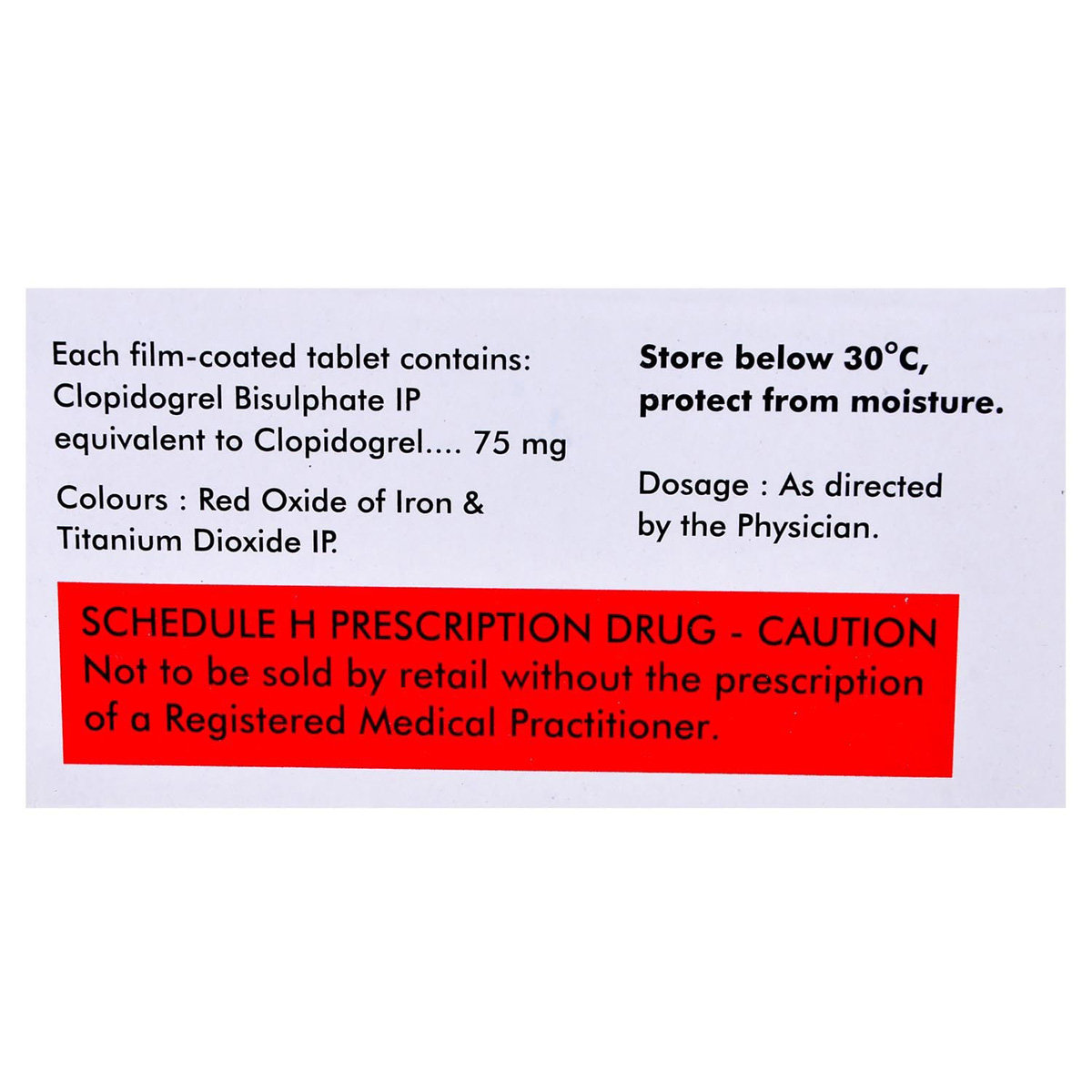 Plagerine 75 mg Tablet 10's, Pack of 10 TABLETS Plagerine 75 mg Tablet 10's, Pack of 10 TABLETS