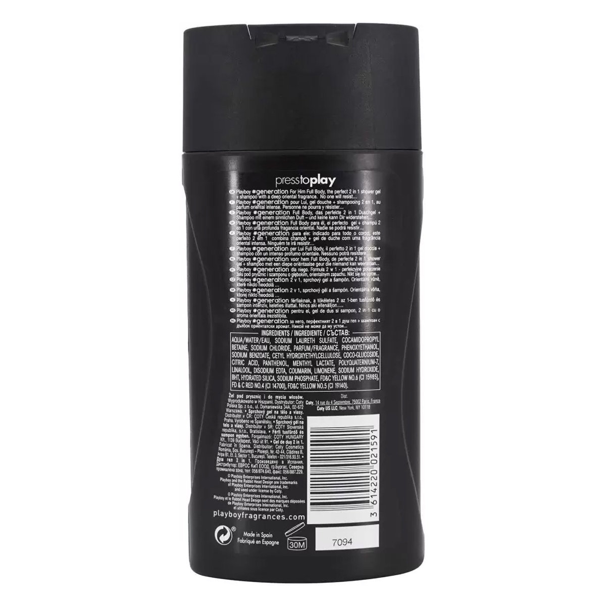 Playboy Generation 2In1 Shower Gel & Shampoo, 250 ml, Pack of 1 Playboy Generation 2In1 Shower Gel & Shampoo, 250 ml, Pack of 1