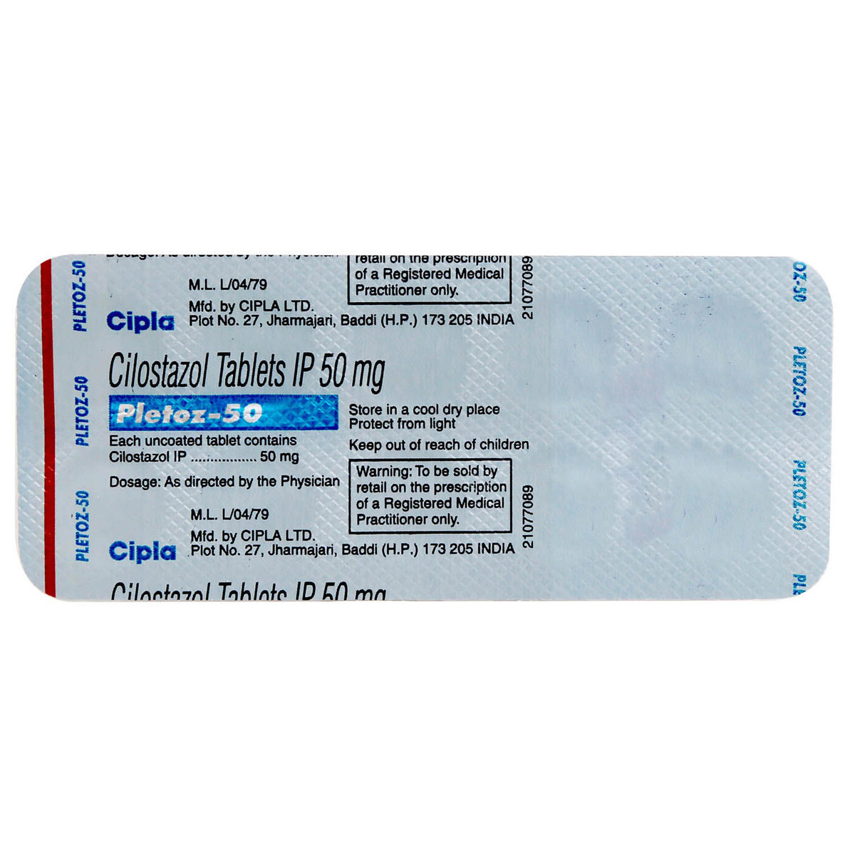 Pletoz 50 Tablet 10's, Pack of 10 TABLETS Pletoz 50 Tablet 10's, Pack of 10 TABLETS