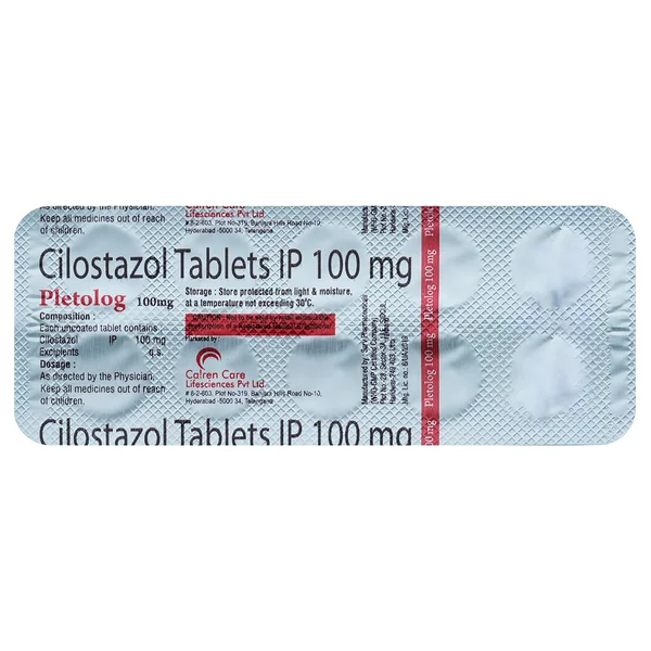 Pletolog 100 mg Tablet 10's