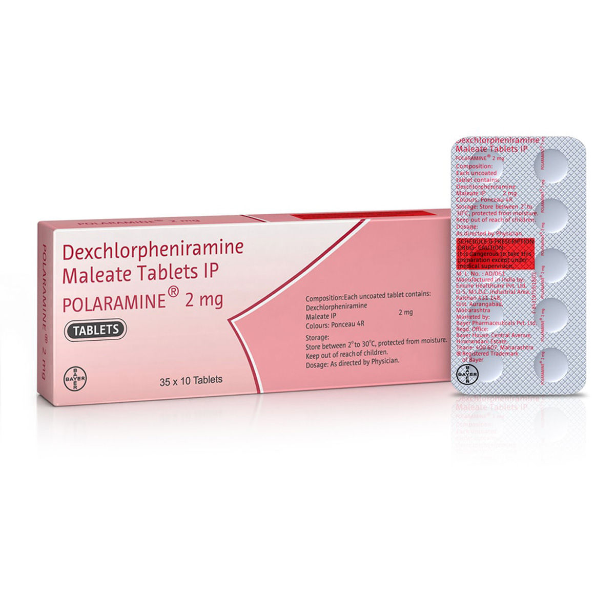 Polaramine 2 mg Tablet | Uses, Side Effects, Price | Apollo Pharmacy