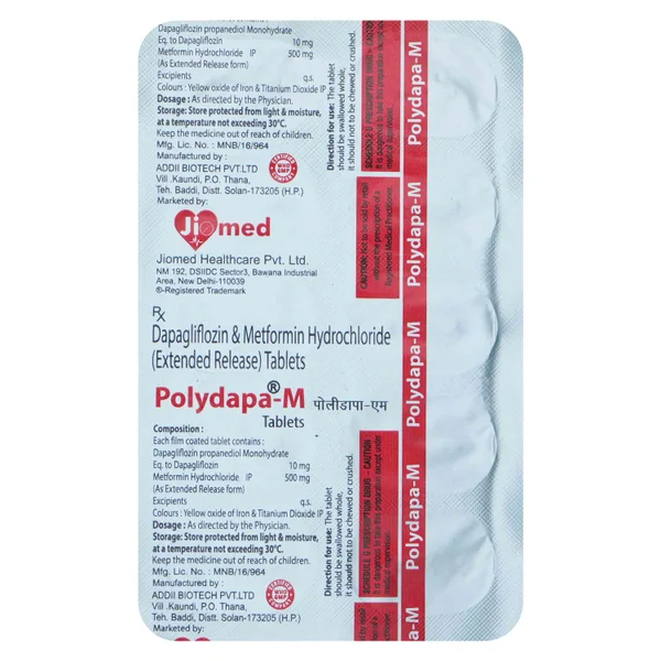 Polydapa-M 10/500 Tab 10'S, Pack of 10 TABLETS